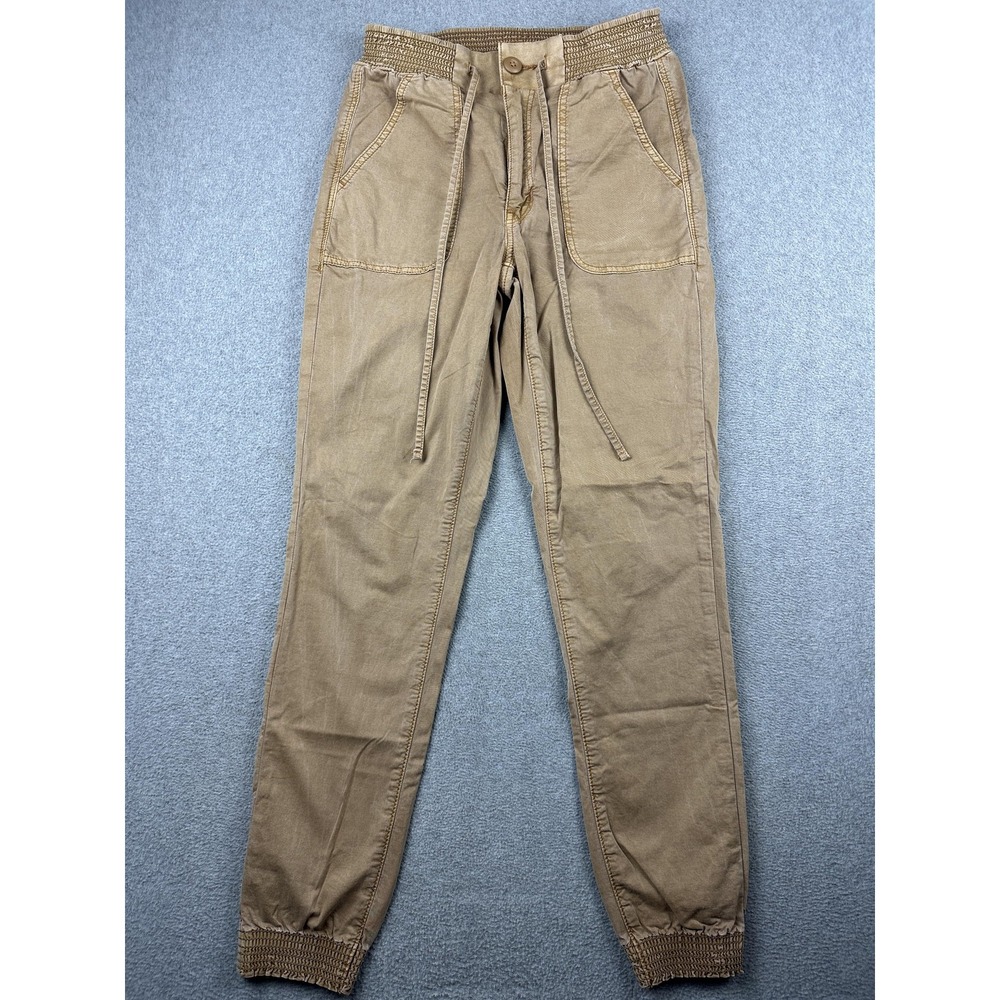American Eagle Outfitters Pants Womens 6 Beige Jogger Twill Stretch Elastic Cuff
